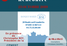 Matinée rencontre avec la Banque MARZE le 23 octobre 2019 – Aubenas